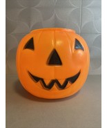 Vintage 1968 Empire Blow Mold Halloween Pumpkin Jack O Lantern Candy Buc... - $7.66