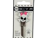 Hillman 3D Girly Skull Key Sc1 68 White and Pink - £4.64 GBP