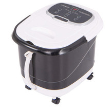 Portable All-In-One Heated Foot Spa Bath Motorized Massager-Black - Color: Black - $134.99