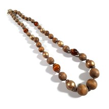 Necklace Womens Vintage Wooden Plastic Bead Jewelry 28&quot; Length Handmade ... - £18.63 GBP