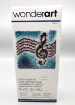 Latch Hook Kit Wonderart NIB Musical Note Treble Clef 12&quot; x 12&quot; Music Crafts - £5.84 GBP