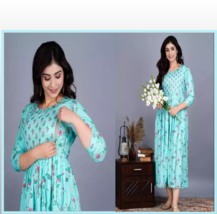 Attractive Pregnant / Maternity Women Kurti Gown Suit Easy baby Feeding ... - $666.95 MXN