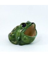Wide Mouth Ceramic Frog Sponge Holder Kitchen Sink Big Open Scrubby Vint... - £27.51 GBP