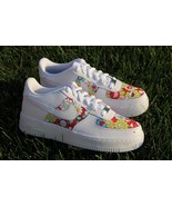 Custom Smiling Flower Air Force 1s – Womens Smile Air Force 1s - $224.99