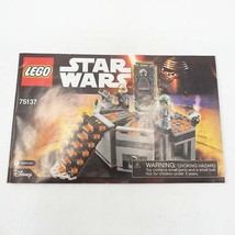 LEGO 75137 Star Wars Carbonio Congelatore Camere Istruzioni Manuale - $25.24