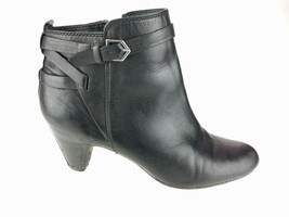 Sam Edelman Maddox Black Leather Side Zip Ankle Boots Womens Booties Siz... - $25.74