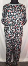 Women&#39;s Plus 3X(22W-24W)Heart Print Pajamas, Kangaroo Pocket, Secret Tre... - £19.60 GBP