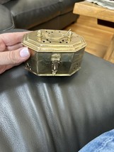 Vintage Octagonal Brass Decorative Box - $24.75