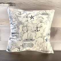 Accent Pillow Cover Throw Pillow Cover Nautical Pillow Cover Beach House Decor - £15.97 GBP