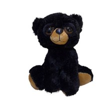 Aurora 2017 Black 10&quot; Dreamy Brown Big Eyed Bear Plush Stuffed Animal Toy Beanie - £9.64 GBP