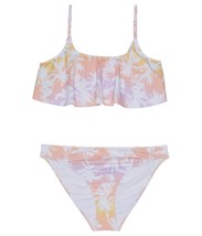 Roxy Girl&#39;s Like US Flutter Swimsuit Set Peach Bud Lahaina Light size 10 - £19.50 GBP