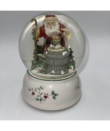 Pfaltzgraff Christmas Heritage 4th In Series Snow globe Santa 2001 - £18.01 GBP