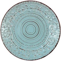 A&amp;B Home Rustic Flare Dinner Plate, Antiqued Turquoise Classic Vintage/A... - £18.80 GBP