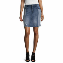 Libby Edelman Two Tone Denim Skirt Size L/29 London Wash New W Tags $54 - $26.70