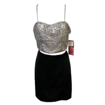 Emerald Sundae Womens Dress Black Metallic Cut Out Sleeveless Sequin Sexy 11 New - £18.67 GBP