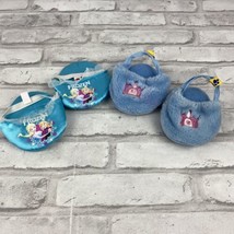 Build A Bear Slippers Lot of 2 Disney Princess Frozen &amp; Fuzzy Blue With Crown - £9.56 GBP