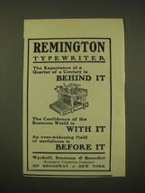 1902 Remington Typewiter Ad - The experience of a quarter century - $18.49