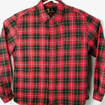 Browning Firearms Plaid Flannel Long Sleeve Hunting Shirt sz XL Mens Red Classic - £20.99 GBP