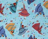 Cotton Quilts and Kuspuks Tossing Flowers Eskimos Blue Fabric Print BTY ... - $15.95