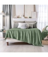 SAGE GREEN SOLID COLOR LIGHT BLANKET VERY SOFTY AND WARM QUEEN SIZE - $54.44