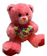Dan Dee Pink Teddy Bear 2017 18&quot; Plush Text Me I Love You Call Me Heart ... - $24.55 CAD