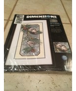 DIMENSIONS~#3199 CHICKADEES ON A BRANCH 8&quot; X 16&quot; STAMPED CROSS STITCH KI... - $19.75