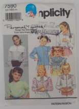 SIMPLICITY PATTERN #7590 GIRLS BLOUSE LONG SHORT SLEEVE HH 3-6 UNCUT PRI... - £6.41 GBP