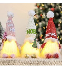 Light up Gnome Christmas Decorations,3Pcs Red Christmas Gonk Gnome Lights - £19.87 GBP