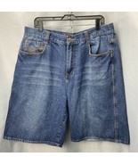 FUBU Shorts Mens 38 Denim Blue Jean The Collection Medium Wash 23 1/2” Long - £11.23 GBP