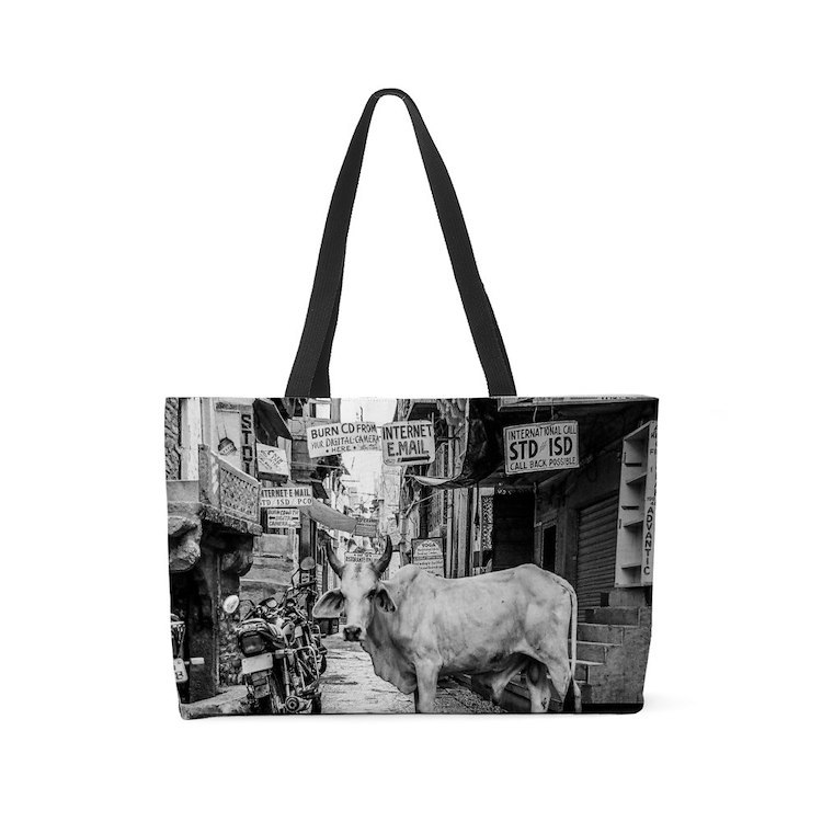 Cow in the City Weekender Tote - $80.00