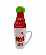 Hey Hot Stuff Coffee Mug With Plush Extra Spicy Sauce Bottle Gift Set - $17.18 CAD