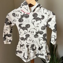 Disney Mickey Minnie Mouse Girls 5 Dress Sweatshirt Hood Long Sleeve Ter... - £15.56 GBP