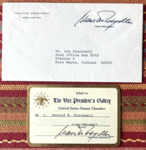 1975 Nelson Rockefeller Vice President Signed Senate Chamber Ticket No COA - £30.36 GBP