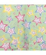 Jaylyn Scrub Top Size S Scrubs Stars Green Pink Blue Yellow Cotton Blend SS - £5.18 GBP