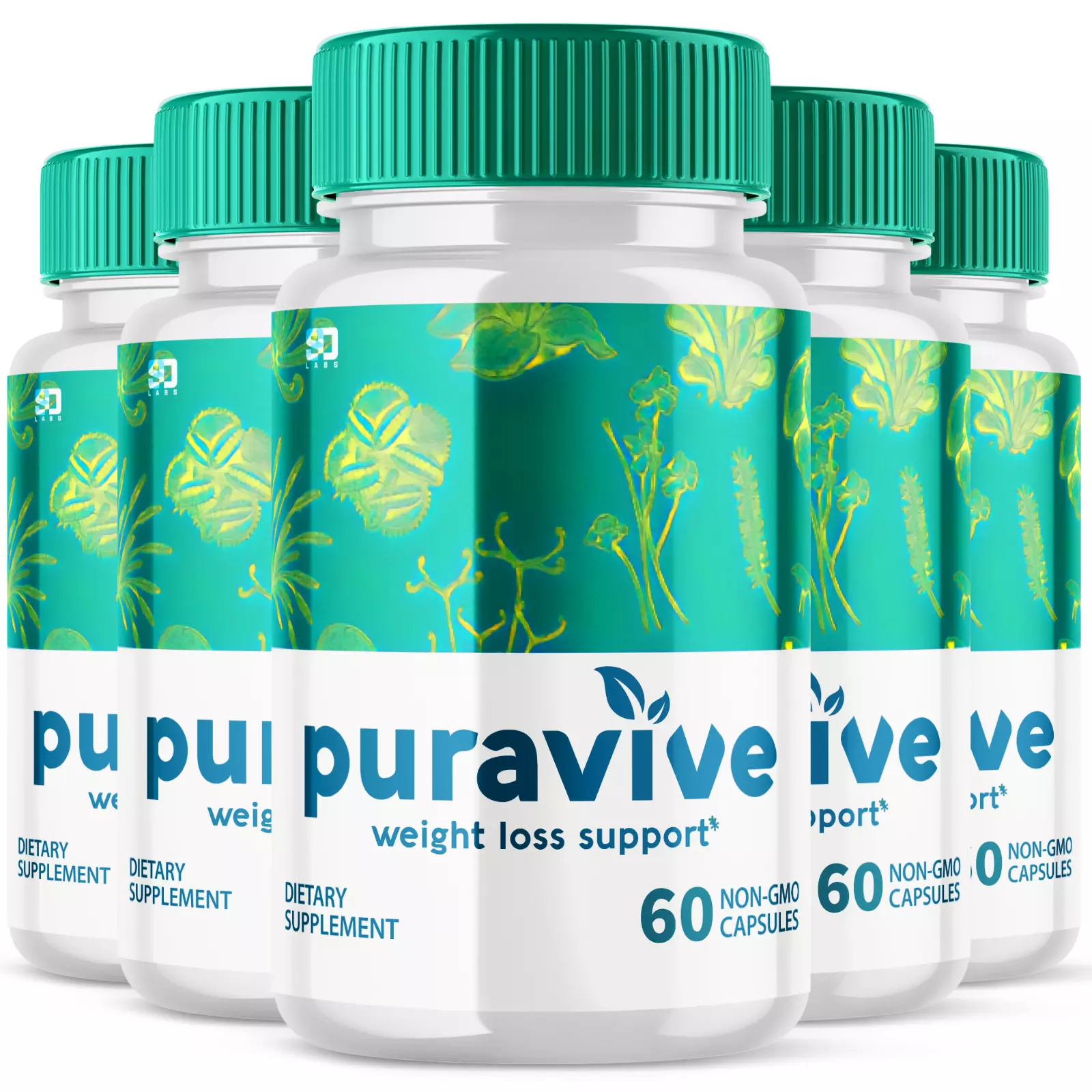 (5 Pack) Puravive Pills, Puravive Capsules Weight Loss Support (300 Caps... - $1,842.66 MXN
