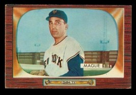 Vintage 1955 Baseball Card Bowman #95 Sal Maglie Pitcher New York Giants - £9.18 GBP