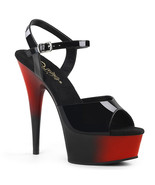 PLEASER Sexy 6&quot; Stiletto Heel Stripper Dancer Platform Black &amp; Red Women... - $87.46 CAD