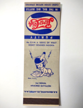 Pepsi Cola Matchbook Cover Walt Disney No 23 Boy Feather In Cap Battalio... - £19.13 GBP