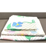 Vintage 1970s Utica Purple Daisy Queen Sheet Set – 2 Flat Sheets + 1 Pil... - $37.51 CAD