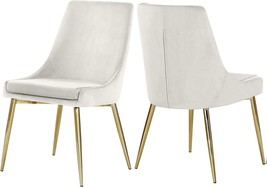 Set Of 2 Meridian Furniture Karina Collection Modern | Contemporary Velvet - $293.93