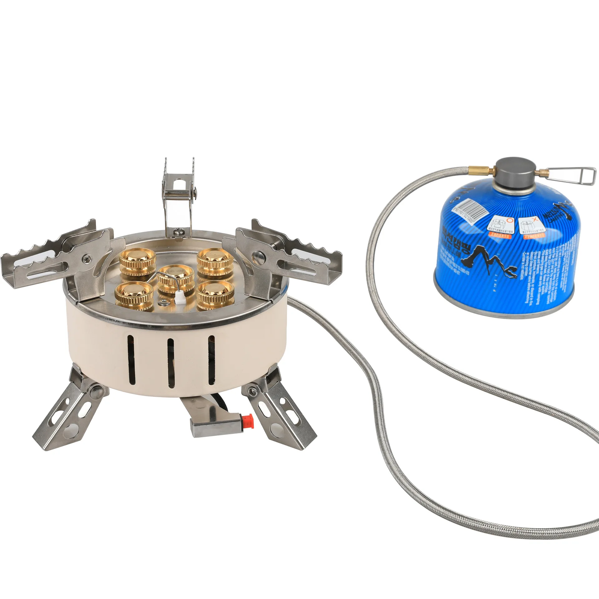 11000W Folding Camping Gas Stove Burner Portable 5-Cores Gas Furnace  - $99.19 CAD
