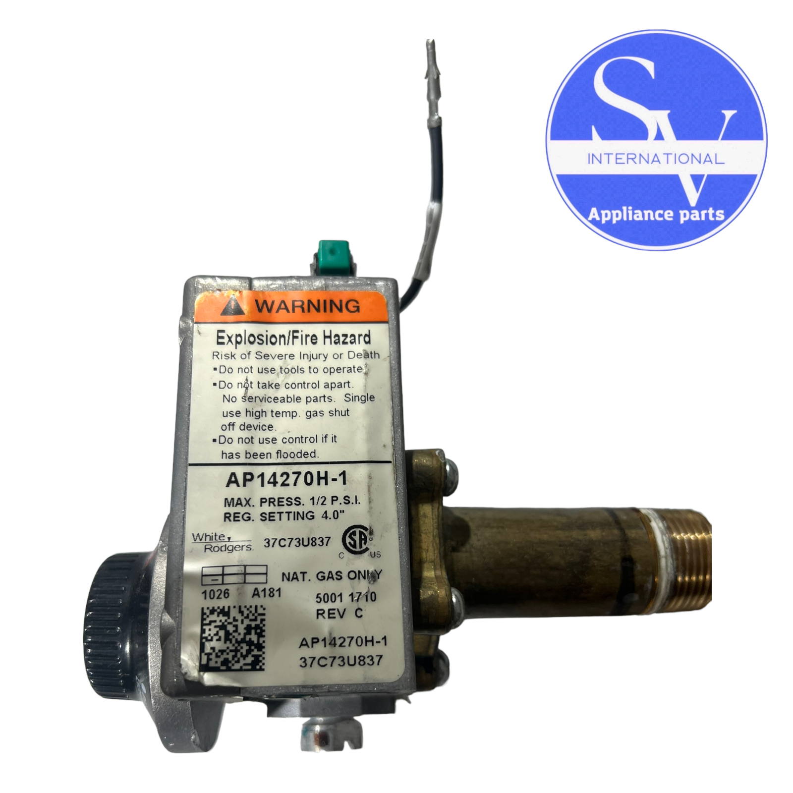 White Rodgers Water Heater Gas Control Valve 37C73U-837 37C73U837 AP14270H-1 Item image 3