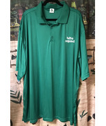 Men’s Sz. 6XL Shirt Bite Squad Green Polo Embroidered Food Delivery adve... - £19.58 GBP