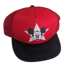 Mickey Mouse Walt Disney Adjustable Mesh Nylon Trucker Hat Snapback Vint... - $22.77