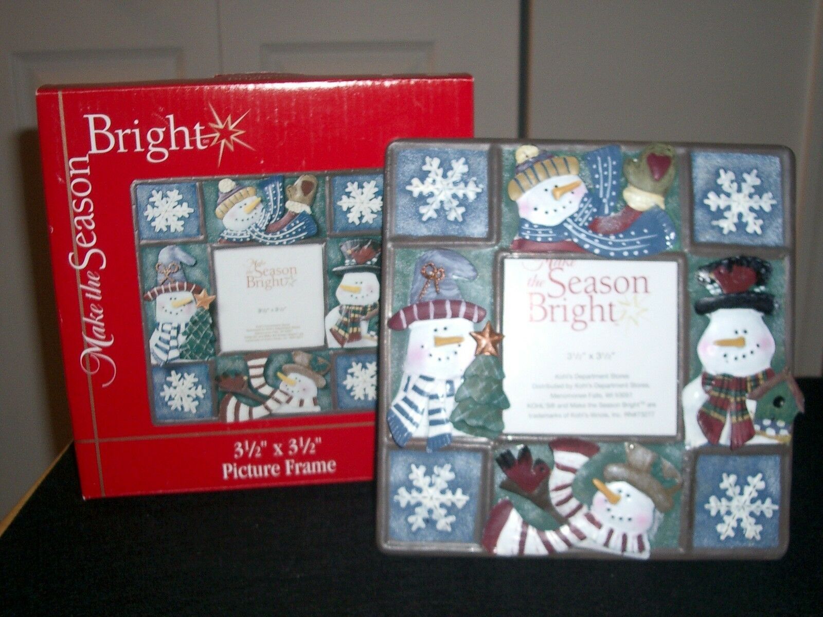 Make The Season Bright Picture Frame | Suitable for 3.5&quot; x 3.5&quot; Photo - $4.90