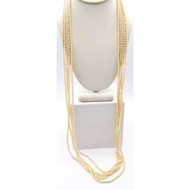 Classy Multi Strand Seed Pearl Necklace, Long Vintage Strand for Flapper Vibes - £53.36 GBP