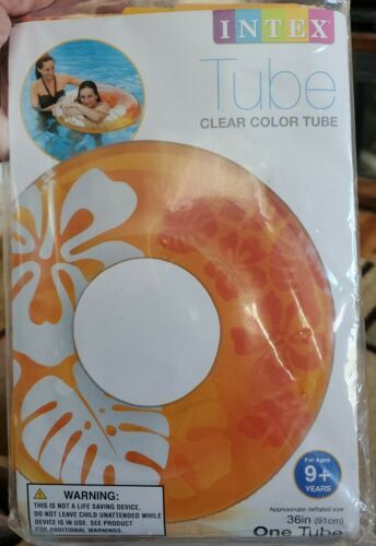 Primary image for Intex Giant Inflatable Tube - 36" Pool Tube Float - Clear & Orange - NEW!