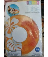 Intex Giant Inflatable Tube - 36&quot; Pool Tube Float - Clear &amp; Orange - NEW! - £11.61 GBP