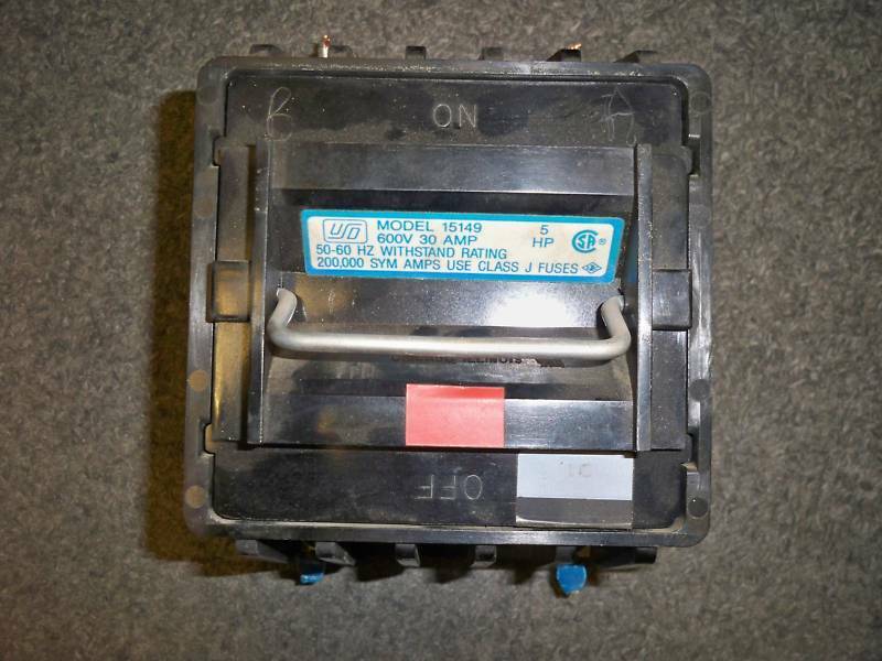 USD 15149 30A 2P 600V Dead Front Class J Fused Switch Used E-Ok - $60.00