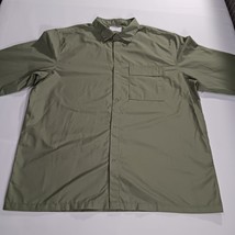 Old Navy Men's Cotton Blend Snap Button Green Lightweight Long Sleeve Shirt XL image 10